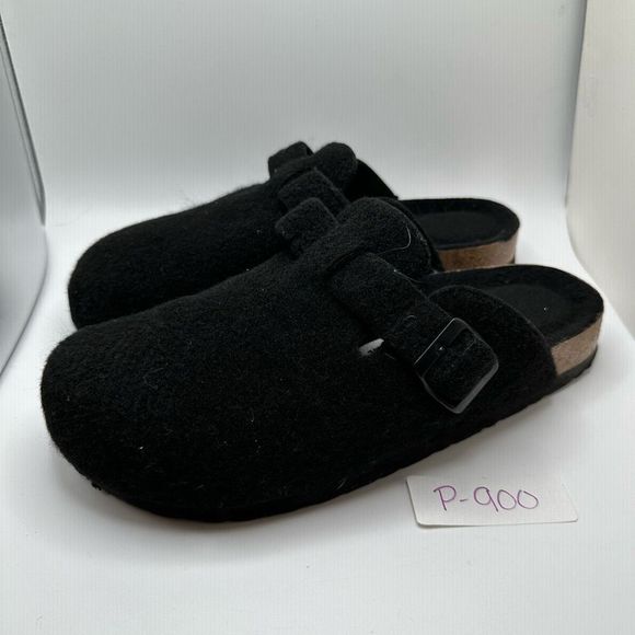 CUSHIONAIRE Womens Clog 11 BLACK FUR - Picture 3 of 7